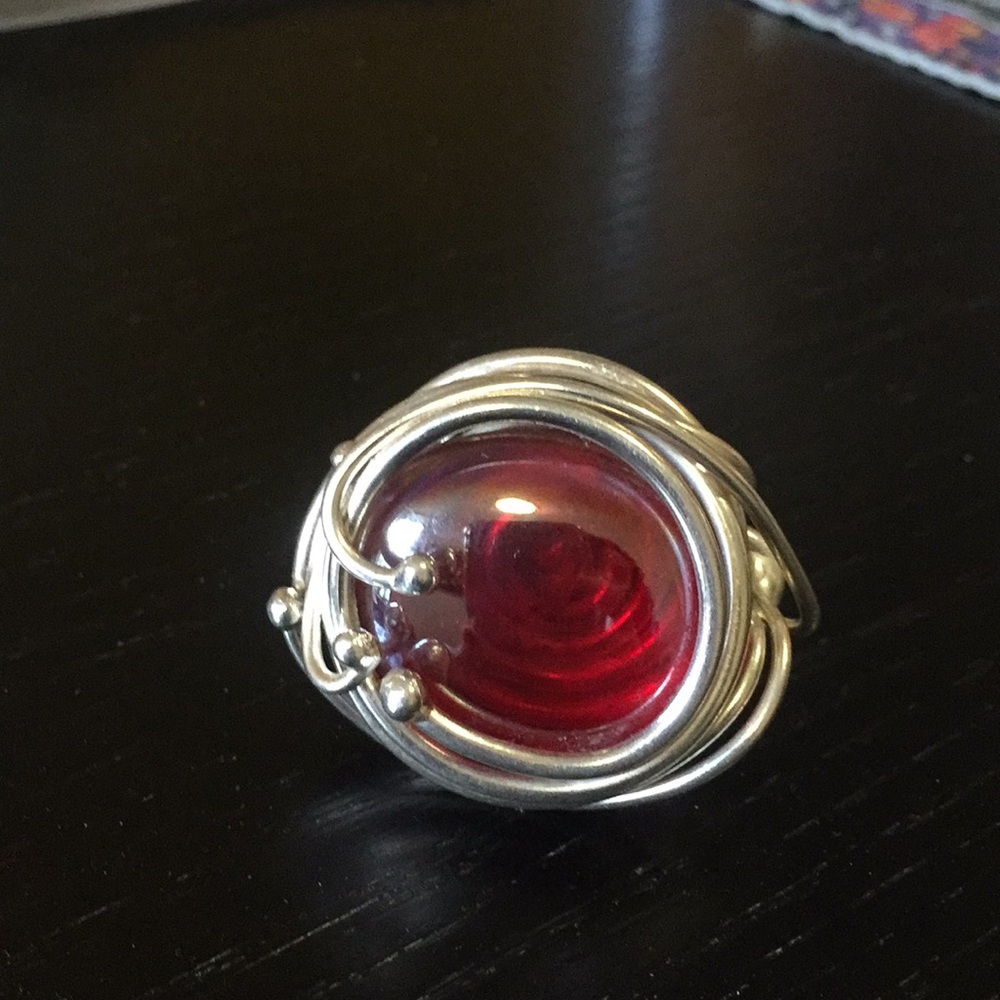 Glass and silver ring!